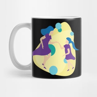 Mom dancing with daughter abstract Mug